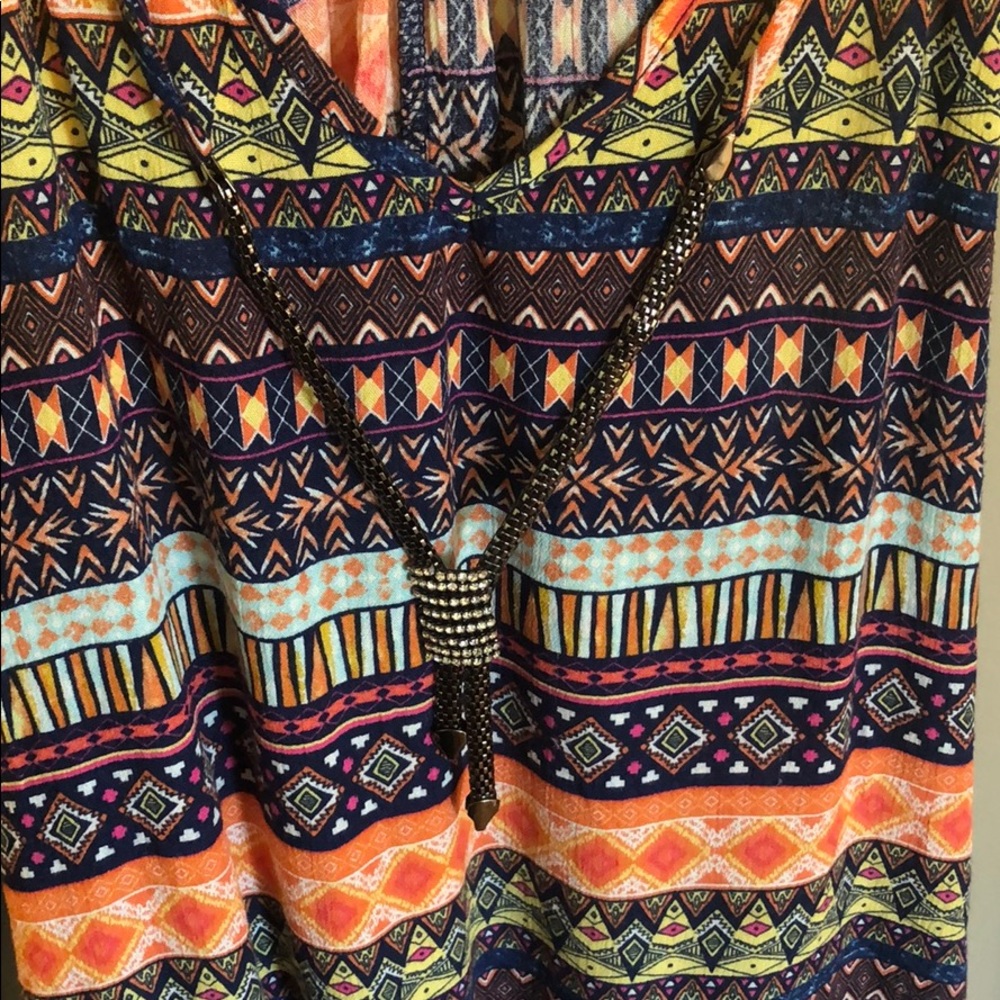 Colorful Tank With Built In Necklace - Picture 5 of 5